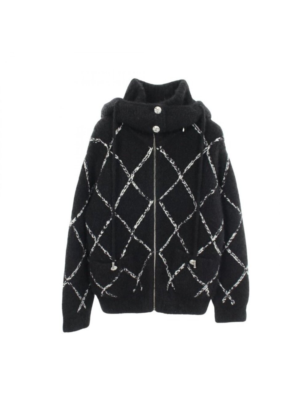 Chanel CC Logo Cashmere Silk Hoodie